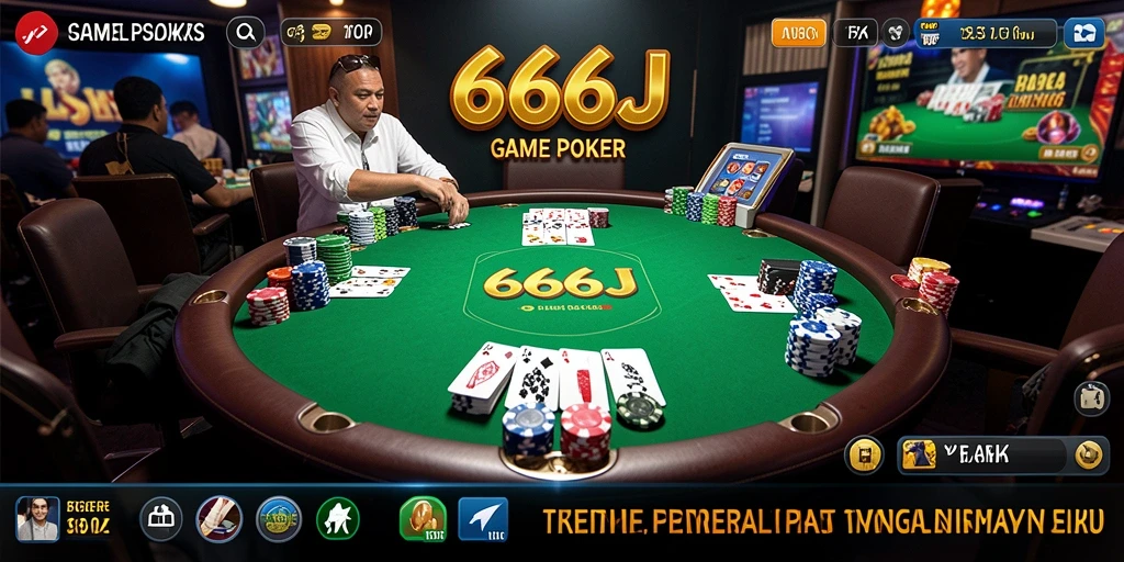 Tampilan menarik dari permainan poker di 666J.