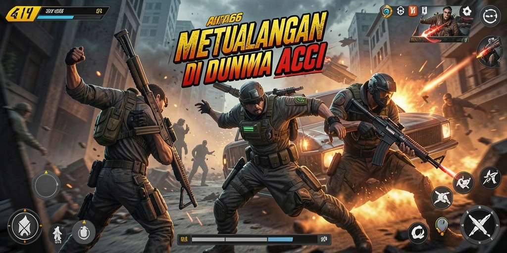 Tangkapan layar utama AIFA66 menampilkan aksi seru dalam pertempuran menegangkan.