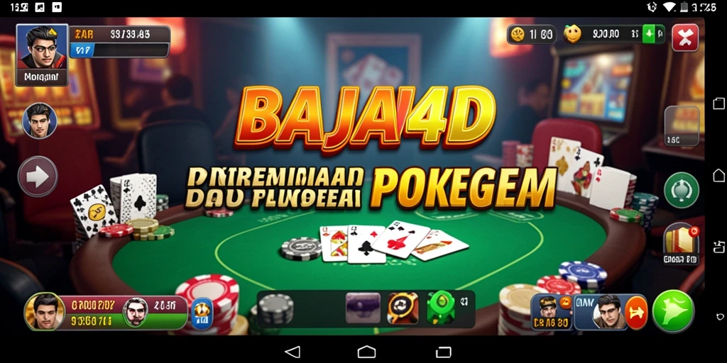 Tampilan gameplay seru dari BAJAJ4D saat bertanding di meja poker.