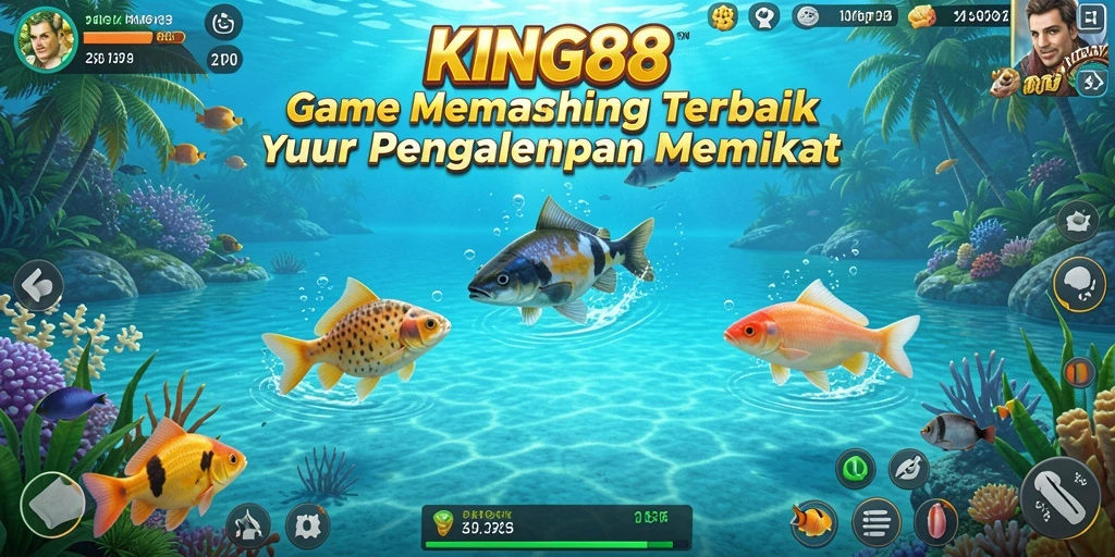 Gameplay seru KING88 yang menampilkan momen menangkap ikan.