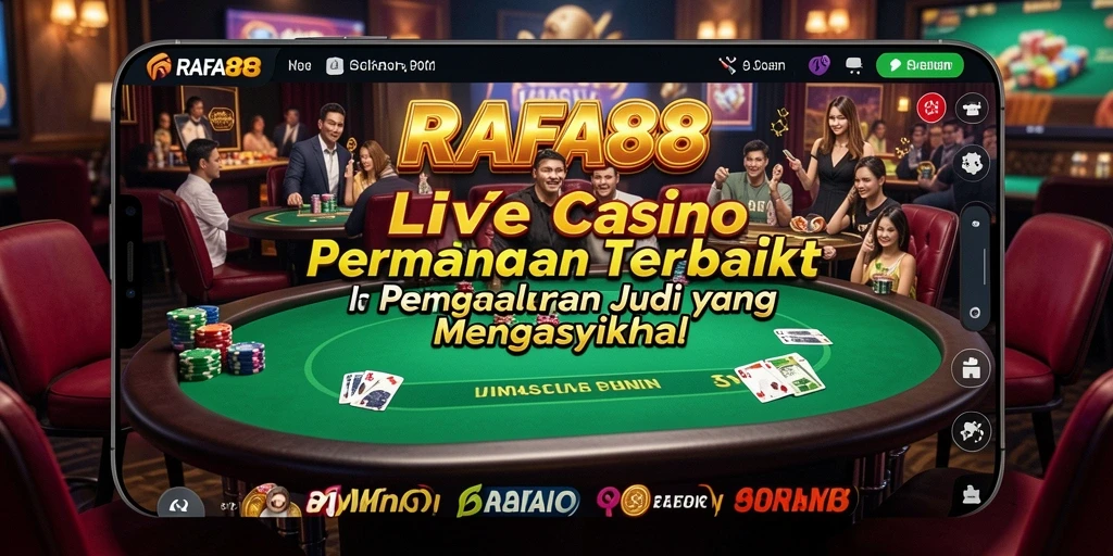 Tampilan menarik dan interaksi dealer langsung dalam gameplay Live Casino RAFA88.
