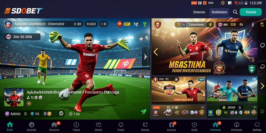 Tampilan menarik dari aplikasi SBOBET saat melakukan taruhan olahraga.