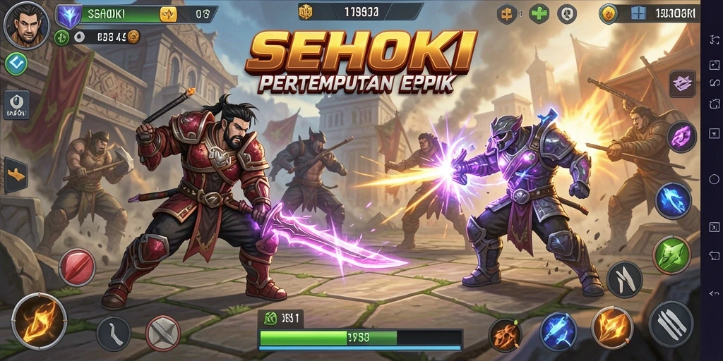 Screenshot gameplay SEHOKI yang penuh aksi Battle Royale.