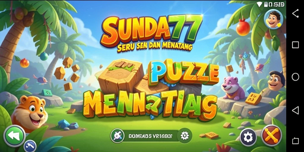 Screenshot gameplay SUNDA777 menampilkan tantangan Puzzle yang menggugah selera.