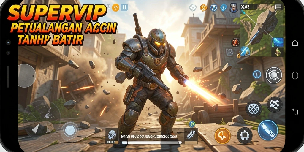 Tampilan gameplay SUPERVIP yang penuh aksi dan menegangkan.