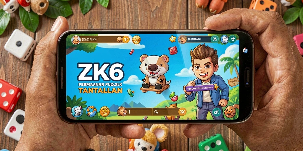 Tampilan gameplay ZK6 yang penuh warna dan menantang.